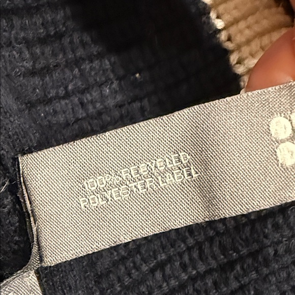 Sweaty Betty Women’s Navy Funnel Neck Half Zip-Up Sweater White Trim Size 14 - Picture 9 of 14